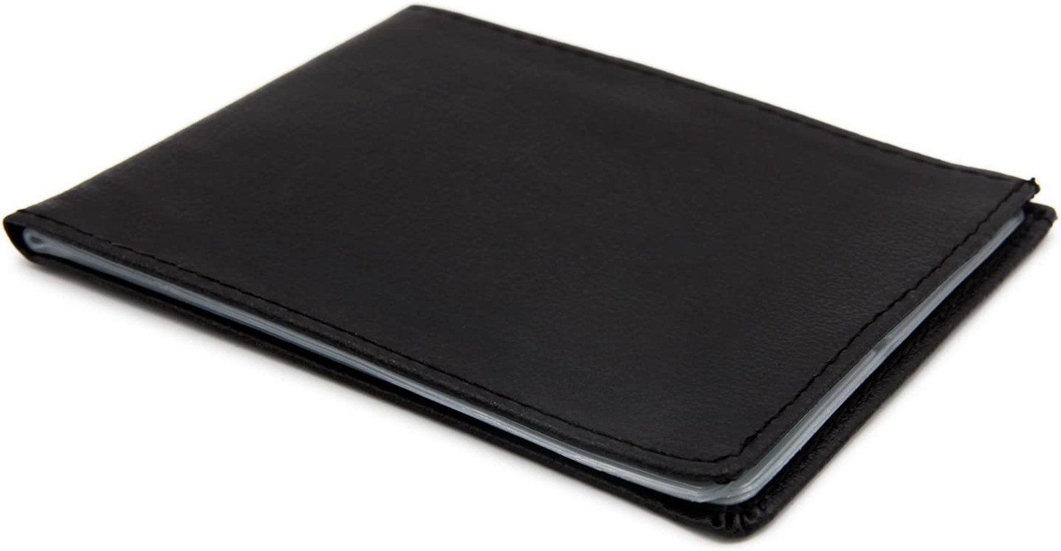 RFID Blocking Wallet – 6 Pages Leather Business Credit Card Holder Case/12 Credi