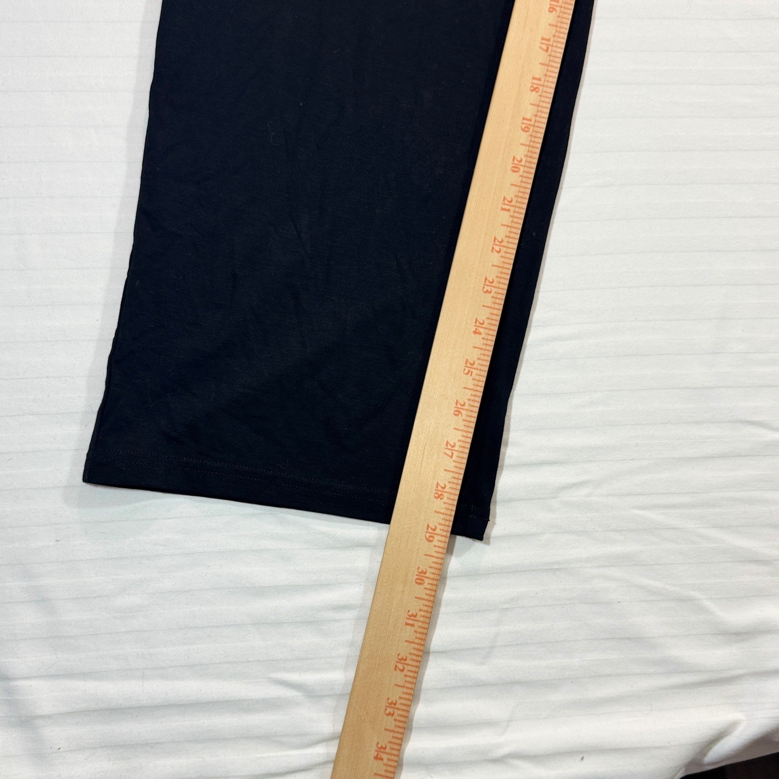 Bamboo Cool Black Wide Leg Lounge Pajama Pants XL Drawstring
