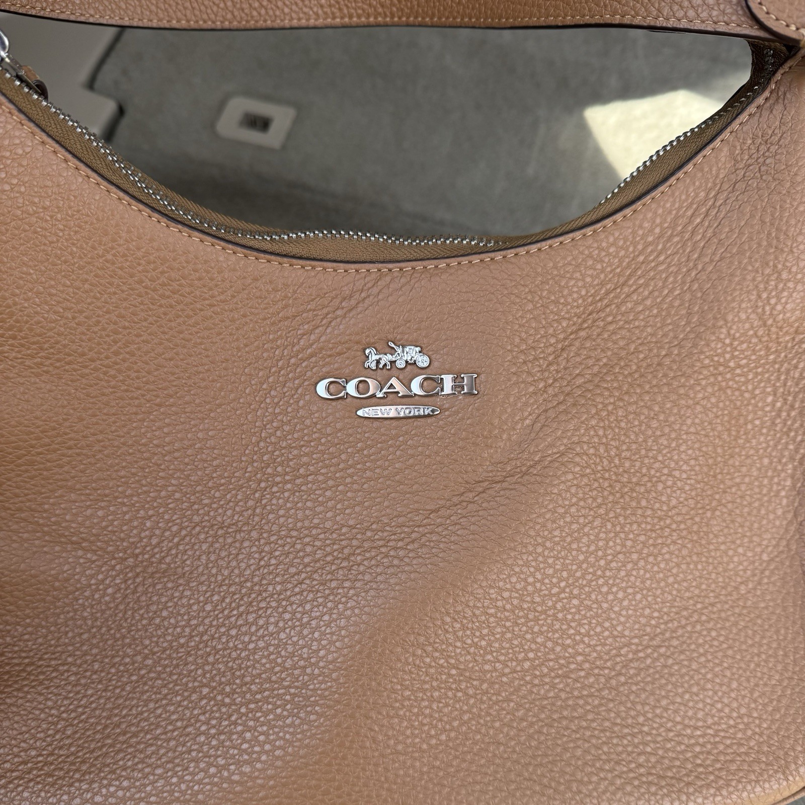 Coach Medium Brown Leather Teri Shoulder Bag