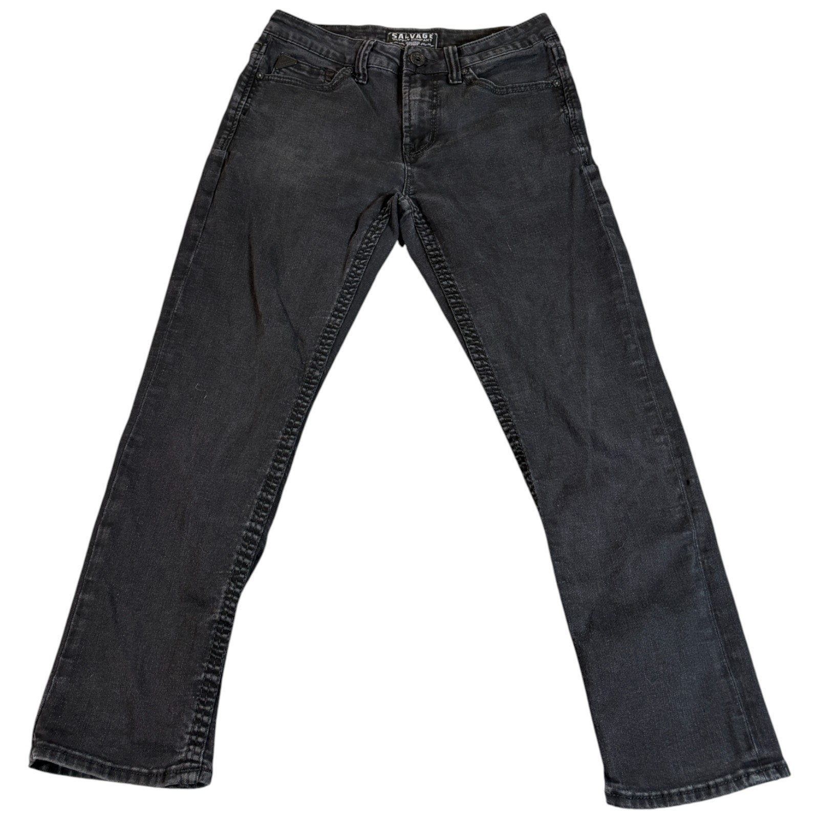 BKE Buckle Salvage Riot Taper Jeans Mens 32×30 (32×28) Black Denim Athletic Fit