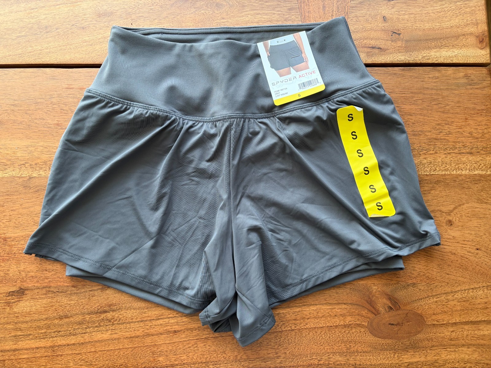 Spyder Women’s Lined Running Shorts Size Small Volcanic Ash NWT