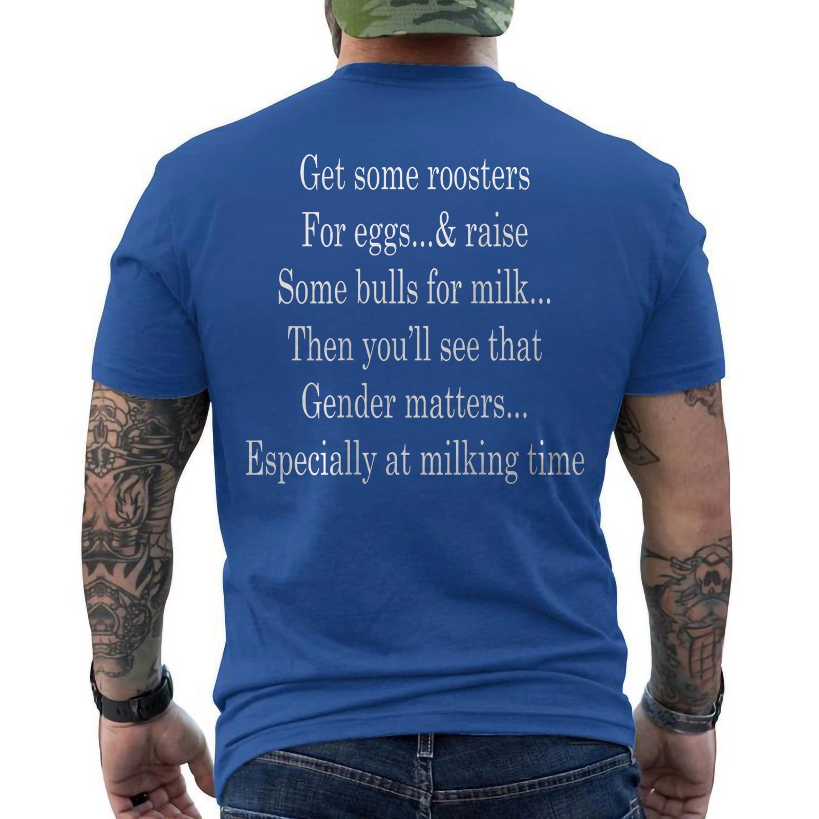 Get Some Roosters For Eggs And Raise Some Bulls ON BACK T-Shirt