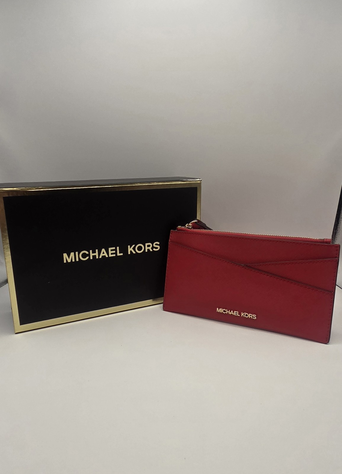 Michael Kors Women’s Jet Set Medium Logo Crossover Wristlet Carmine Pink