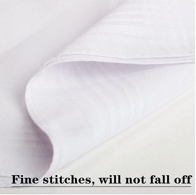 Scotamalone Men’S Handkerchiefs 100% Soft Cotton White Hankie Hankerchieves
