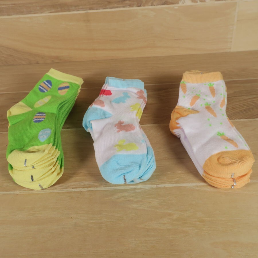 12 Count Assorted Kids Socks size 7-8.5 in Factory Sealed Bags