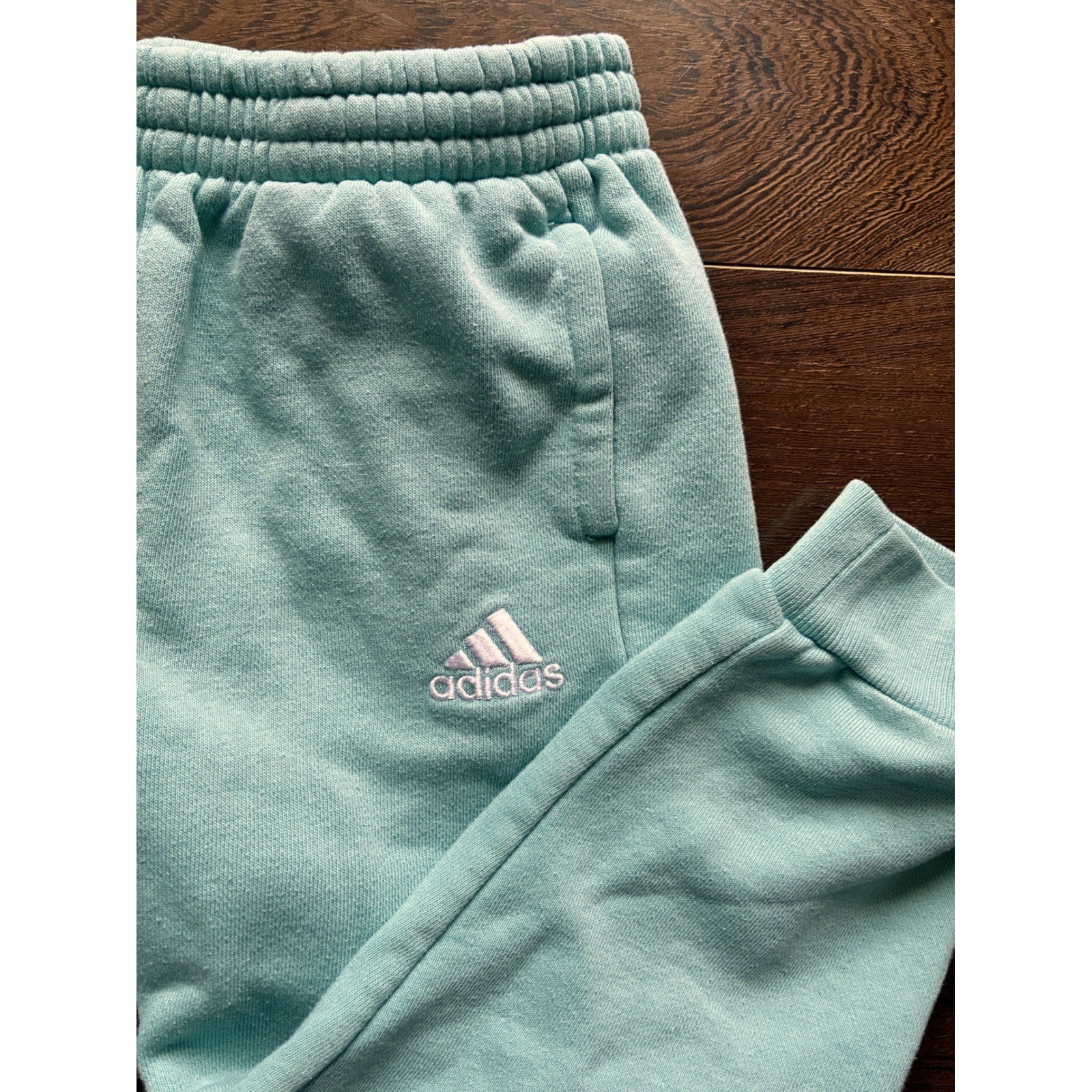 Adidas Toddler Kids Cyan Hoodie and Joggers Tracksuit Set Size 3T Flawed