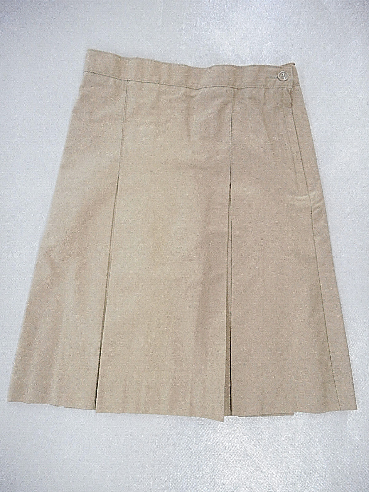 Girls R/K Khaki Box Pleat Uniform Skirt Regular & plus Sizes 4 – 18