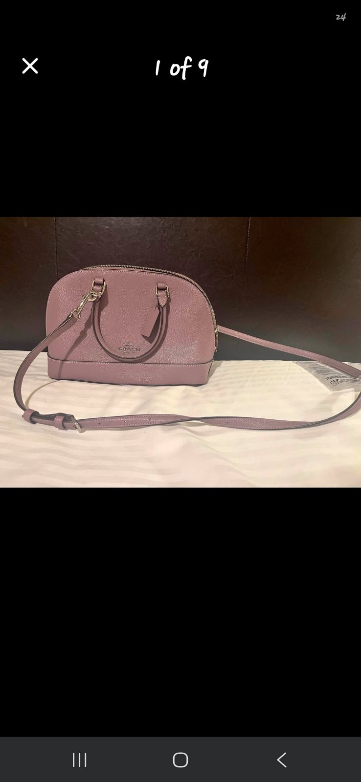 Coach Mini Sierra Satchel Lavender With Silver Hardware