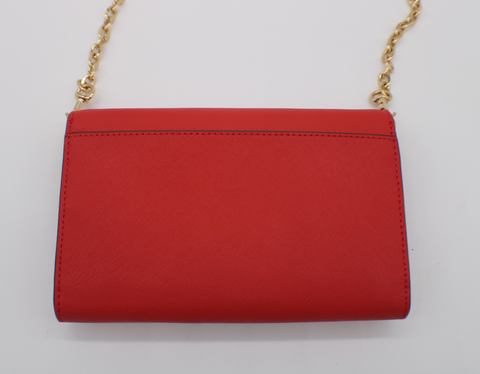 Tory Burch Robinson Chain Wallet Crossbody Bag in Poppy Orange/Cardamom