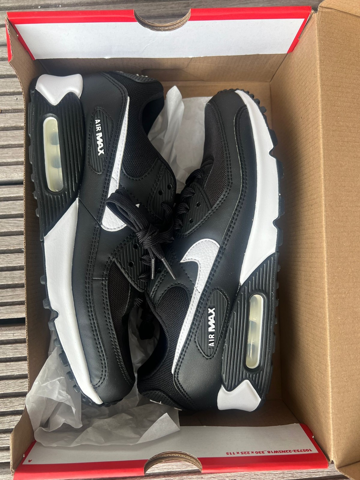 Nike Air Max 90 Black White Black White EU 43 Unisex Trainers Casual Shoes New
