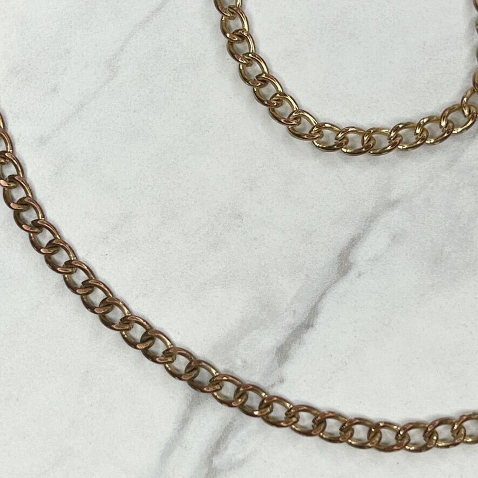 Gold Tone Skinny Chain Link Purse Handbag Replacement Strap 48″