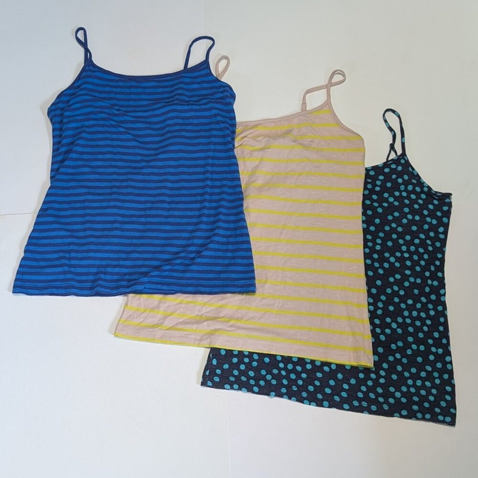 Ann Tayor Loft Bundle of 3 Adjustable Strap Rayon Tank Tops/Camisoles, Size MP