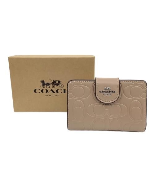 COACH Medium Corner Zip Wallet Signature Taupe CM241 SVDTV