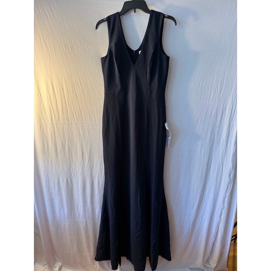 Dress the Population Sandra V-Neck Gown Midnight Blue M