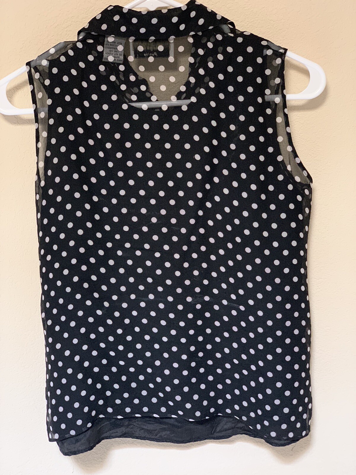 New York City Design Co Size P 100% Silk Women’s Petite Blouse Tank Top Black