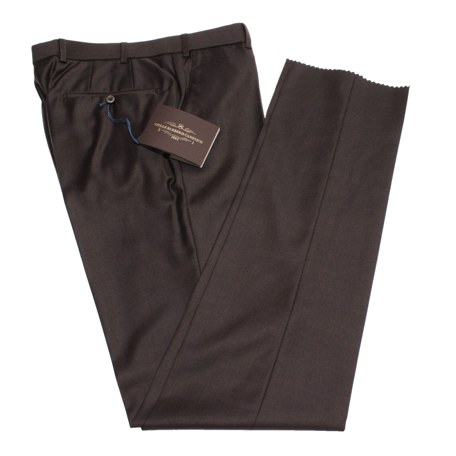 Hiltl NWOT Vitale Barberis Canonico Wool Dress Pants Size 32 US DiBiella Brown