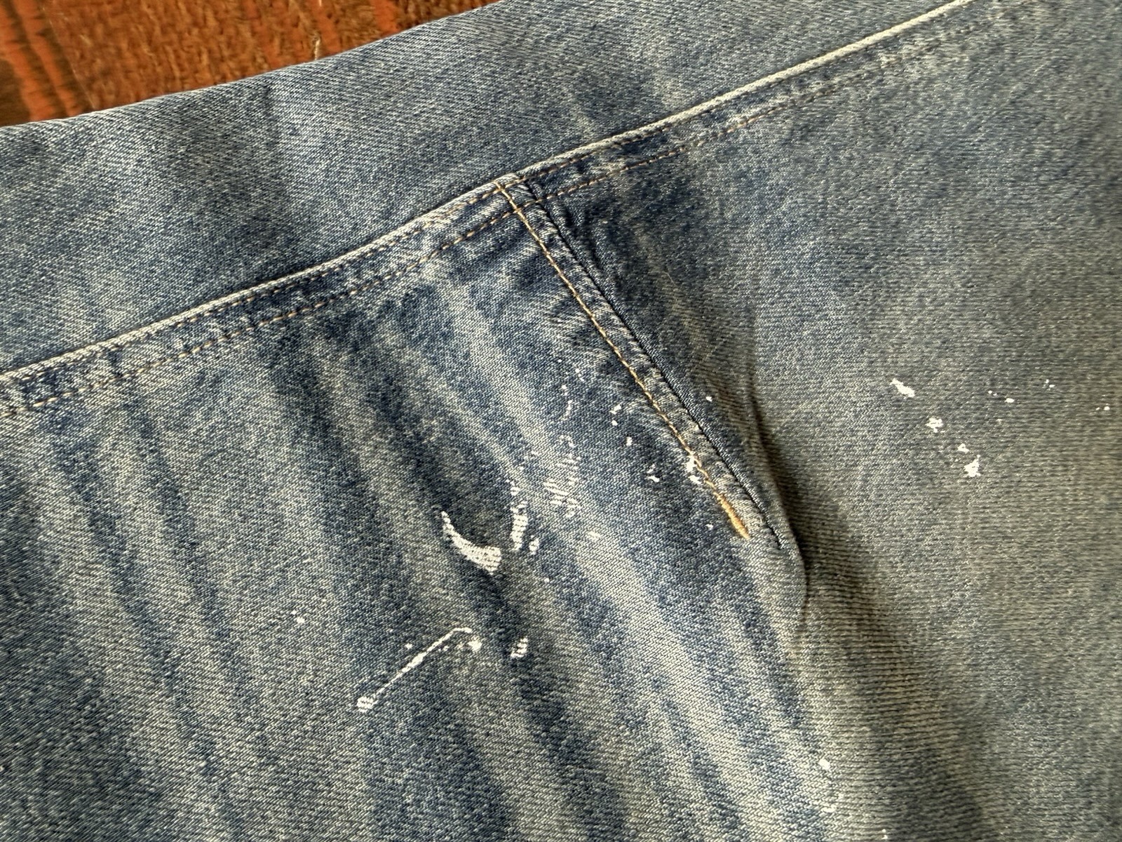 We The Free Moxie Paint Splatter Patch Barrel Jeans w/Drawstring Size 26