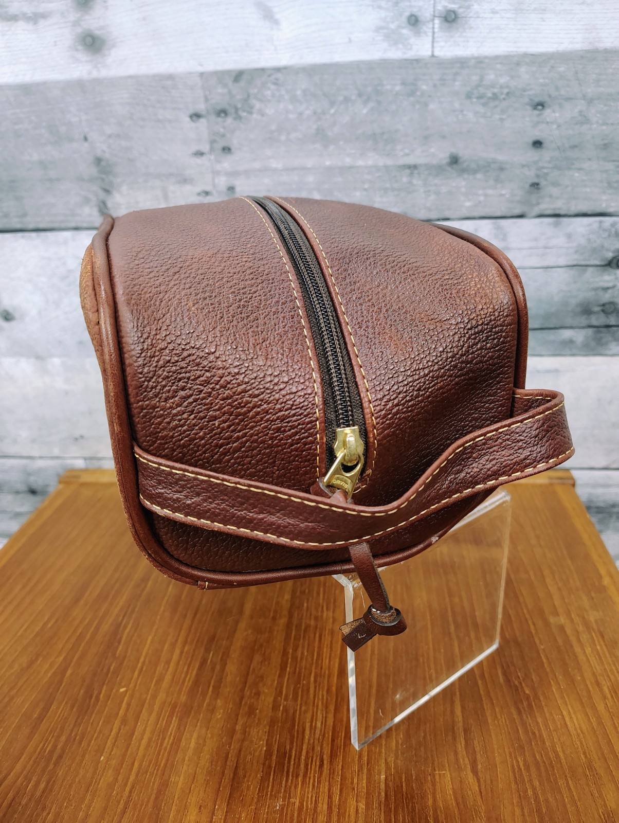 Orvis Bullhide Leather Dopp Kit Travel Toiletry Case