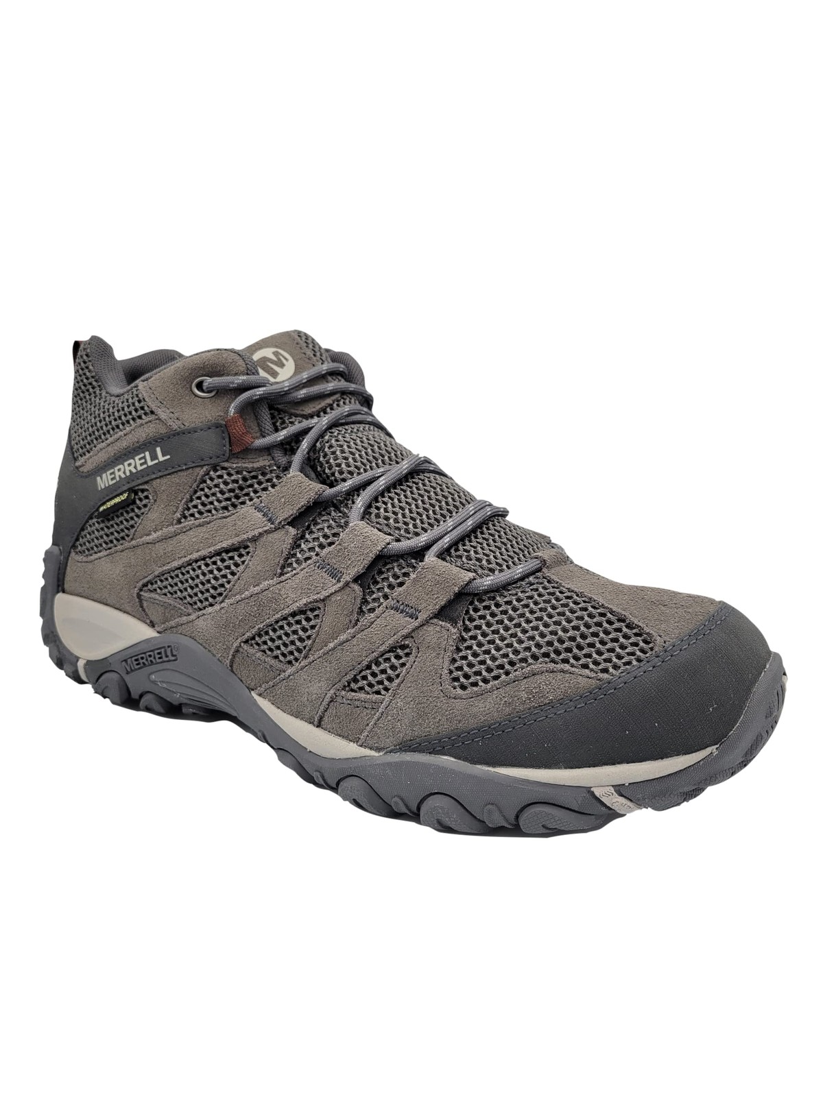 Merrell Men’s Alverstone Mid Waterproof Hiking Boots, Granite 12. Puddle-proof!