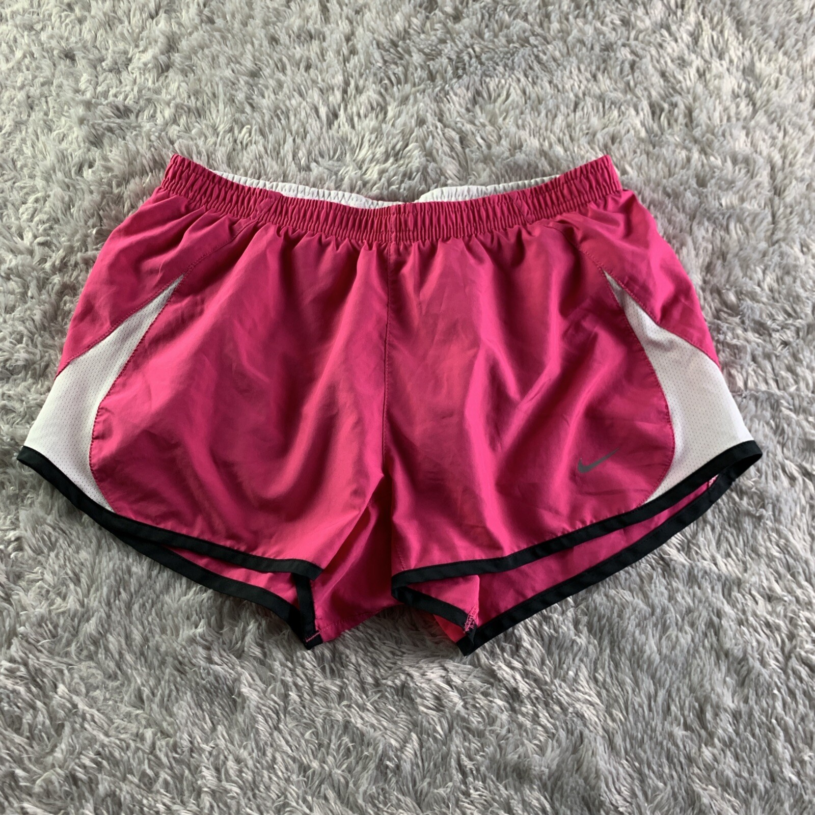 Nike Shorts Womens Small Pink White Black Gray Pacer Tempo Running Lined Active