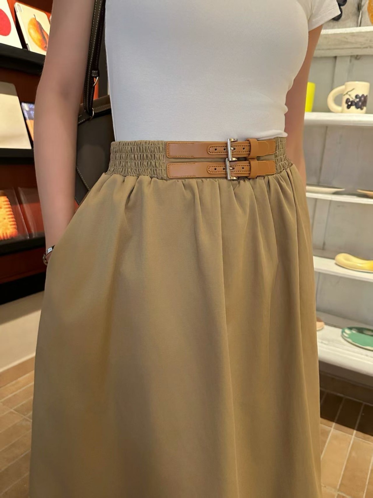 Prada Skirt — High-Waisted Design, Versatile Style (Size S)