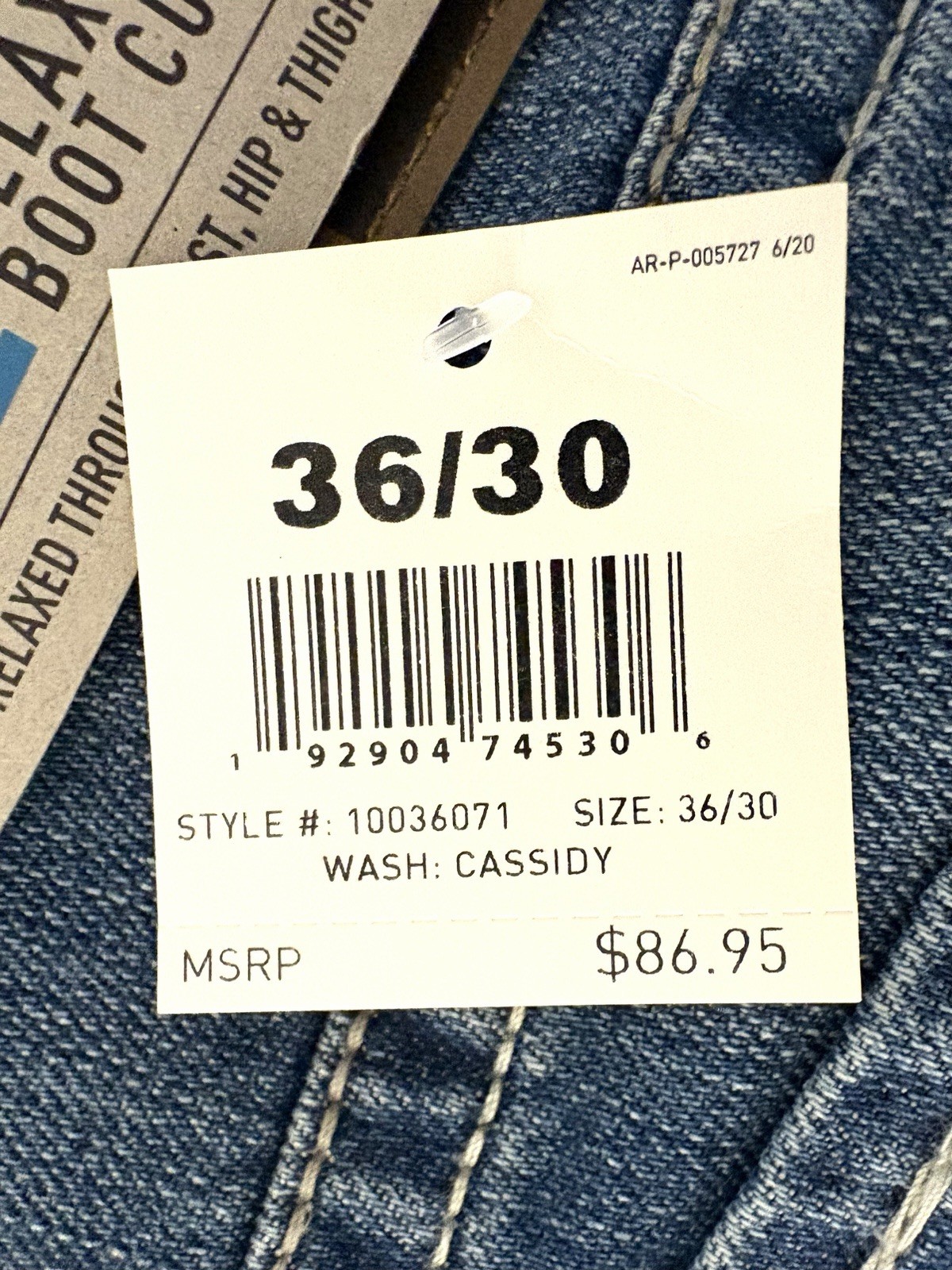 Ariat M2 Relaxed Boot Cut Jeans, Cassidy Wash, Style #10036071, Size: 36/30 NEW