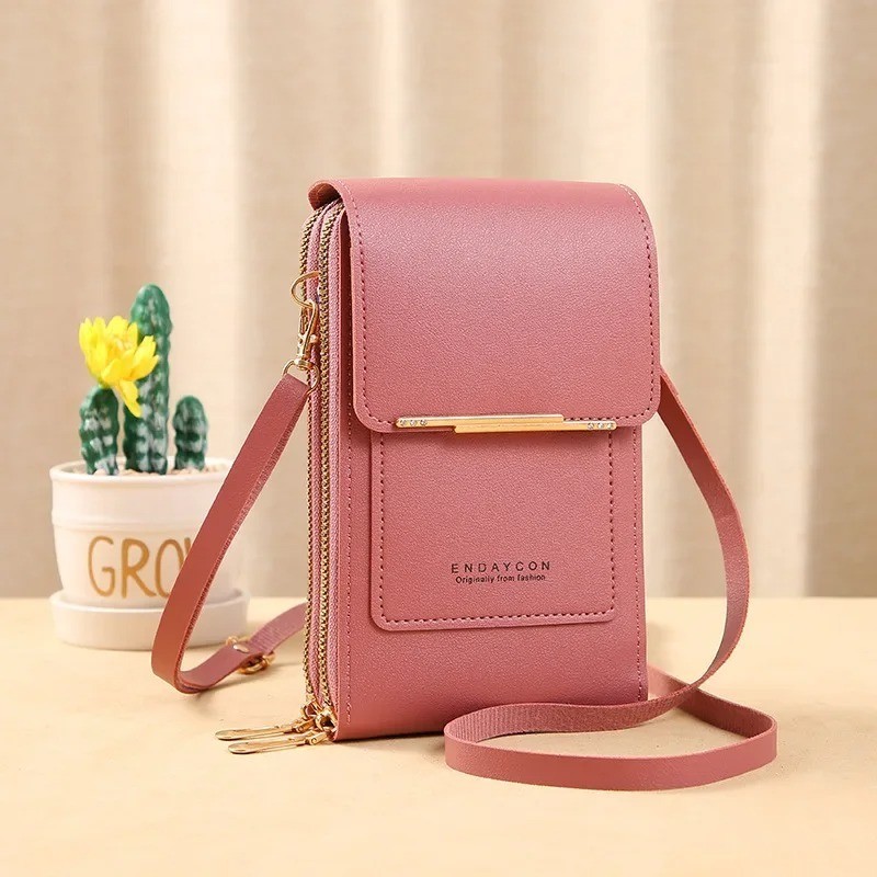 Women’s Crossbody Phone Bag Touch Screen Wallet PU Leather Shoulder Purse