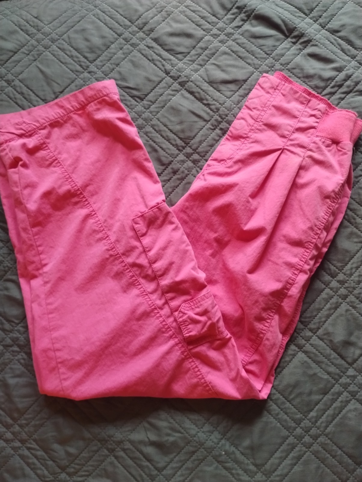 We The Free People Pink Parachute Cargo Pants Women’s Size Small Wide Leg Baggy