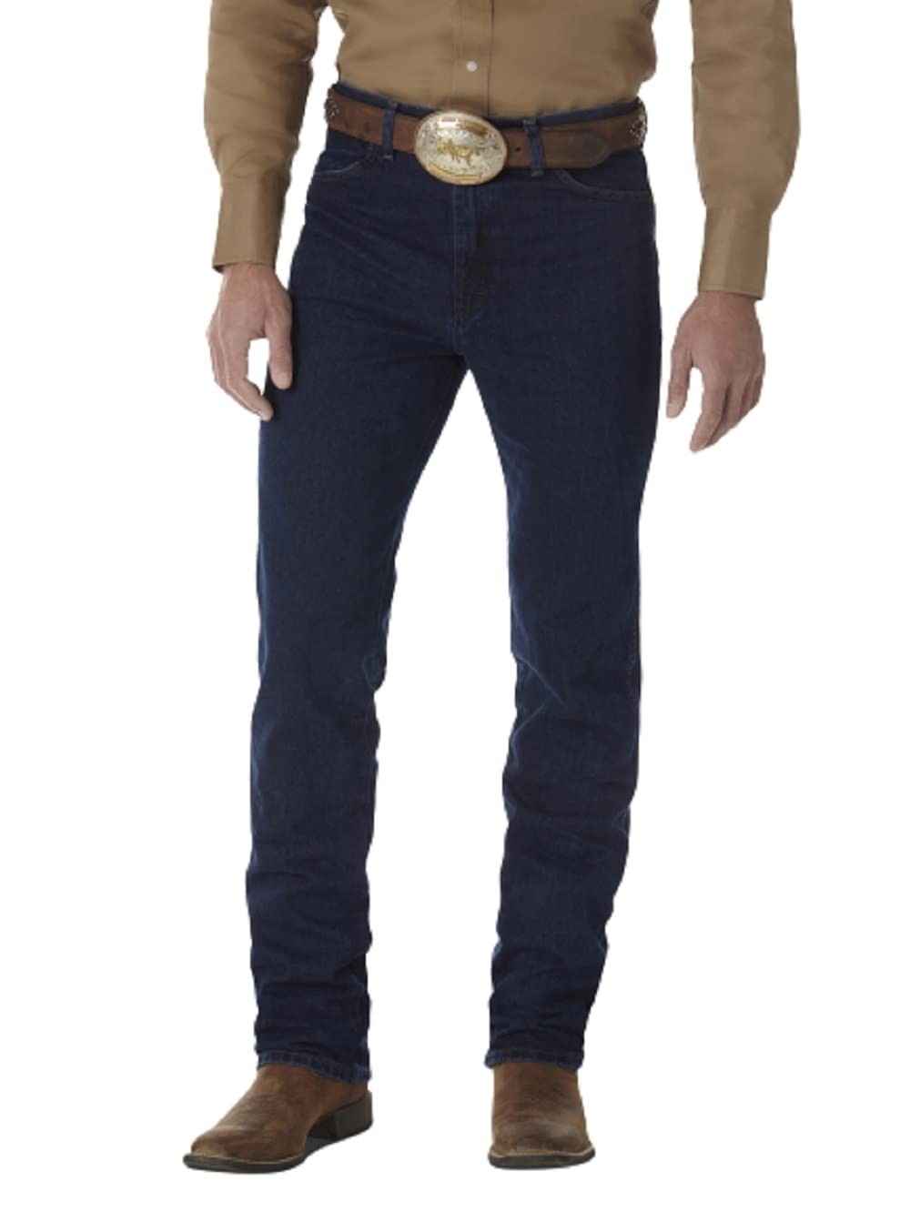 Wrangler 0936 Cowboy Cut Slim Fit Jean, Dark Stonewash, 33W x 34L