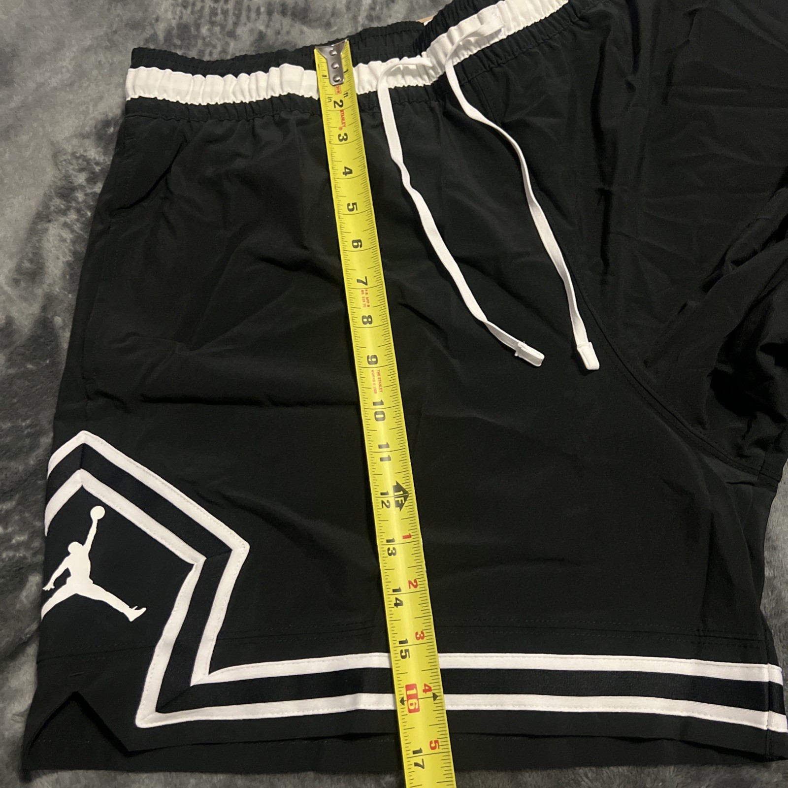 XL Jordan Shorts Men’s Black Nike Air Dri-Fit Sport Diamond Woven FQ2989-010