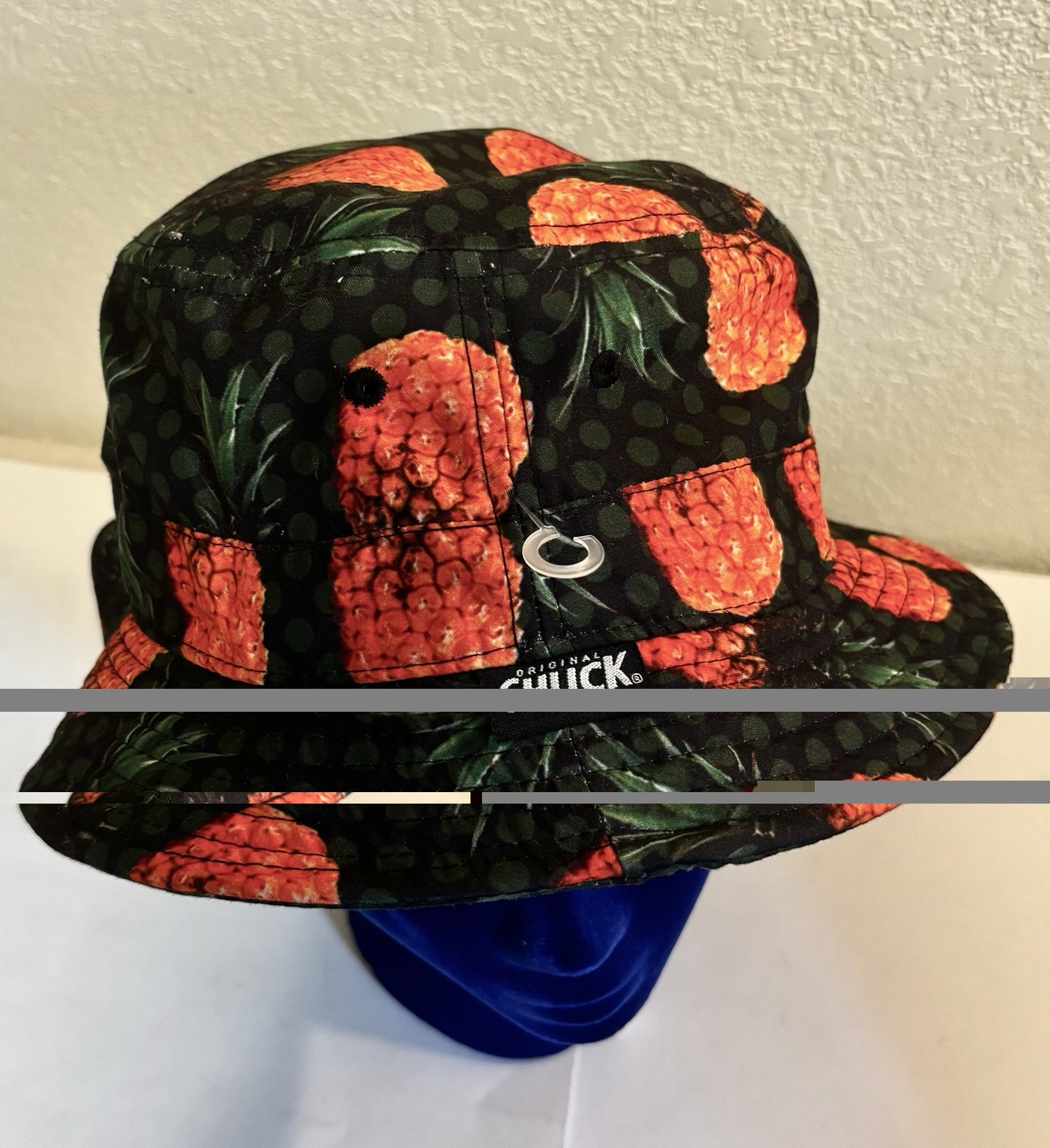 Tropical Bucket Hat Original Chuck Pineapple Palm Print Vibrant One Size Unisex