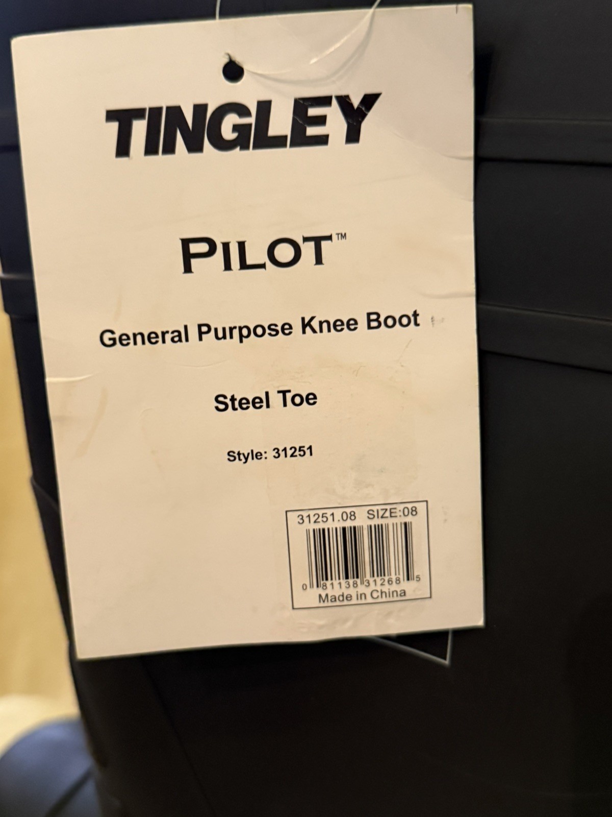 Tingley Pilot Style 31252 GP Boot Steel Toe 15″”H Size 8 Black Tingley Rubber