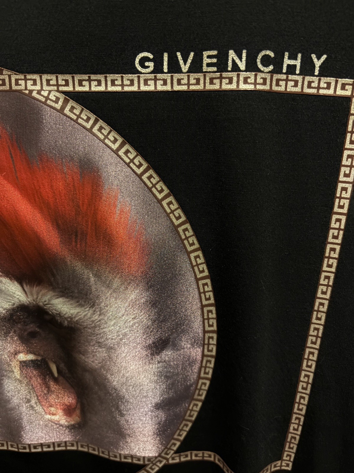 Givenchy Riccardo Tisci Screaming Monkey T-Shirt Short Sleeve Round Neck Men’s L