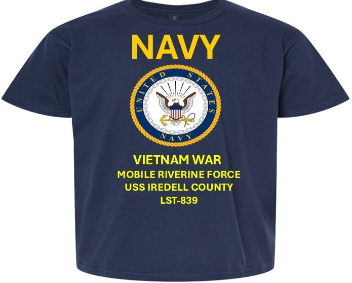 USS MEEKER COUNTY LST-980 * MRF* VIETNAM*SHIRT NV*NAVY OFFICIALLY LICENSED