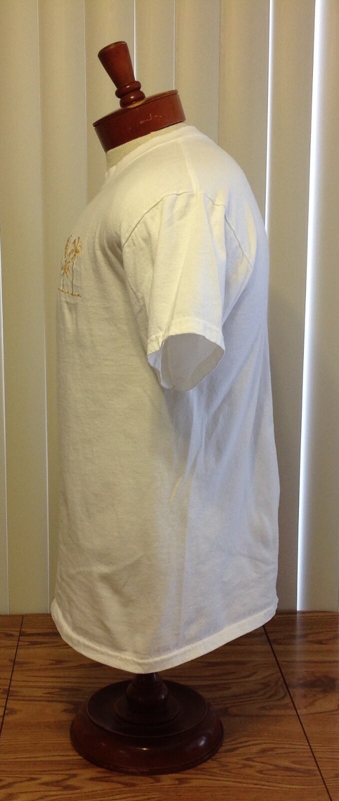 Anvil VTG Embroidered California Novelty Tourist T Shirt White Cotton Mens Large