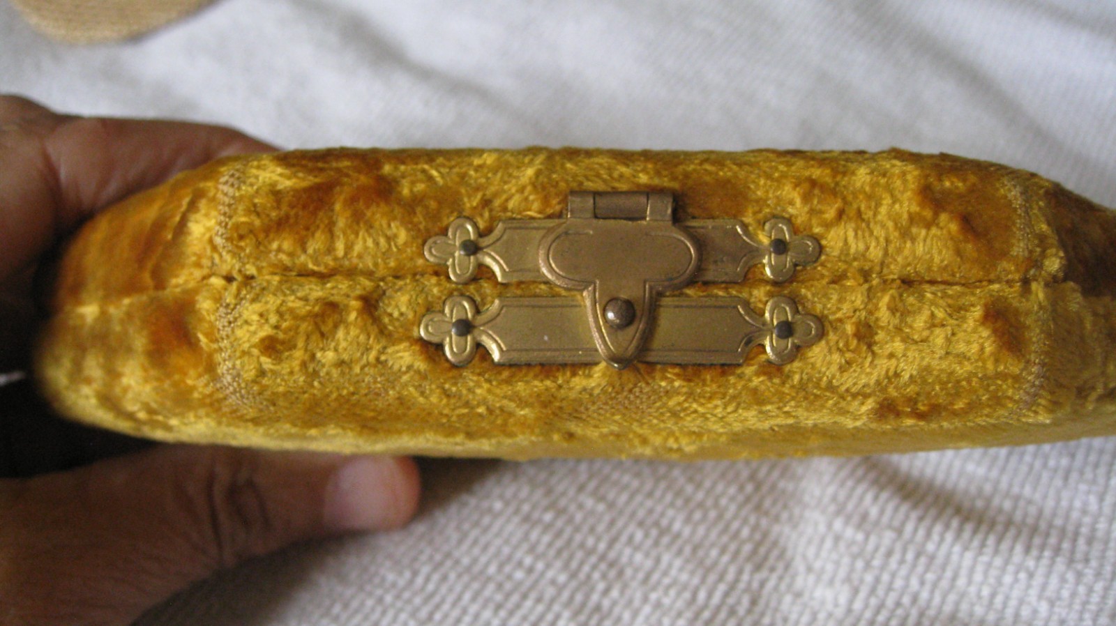 Victorian BOOT HOOK Mother of Pearl Handle in Original Velvet Box Collectible