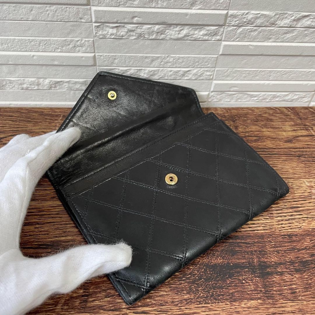 Chanel Bicolor Matelass Lambskin Card Case Coin Case