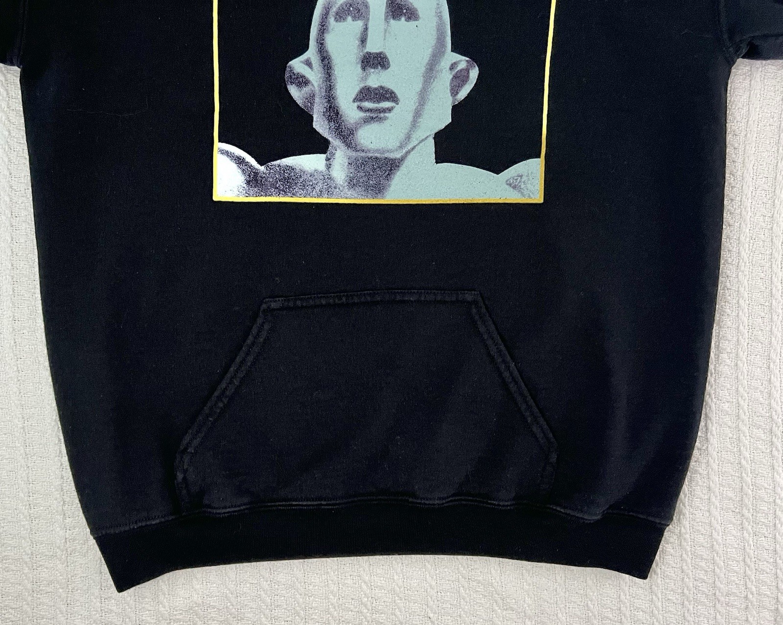Queen Official Merch Hoodie We Will Rock You Sleeve Print XS 19” X 24” Black