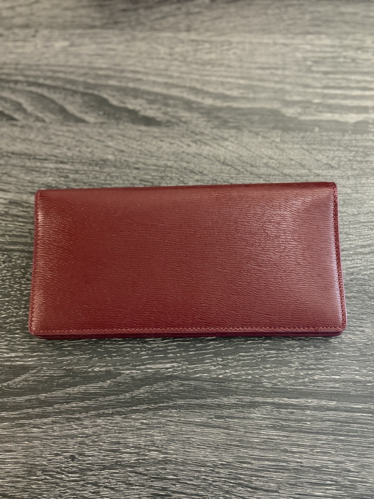 Gucci Red Ancora Leather Continental Wallet