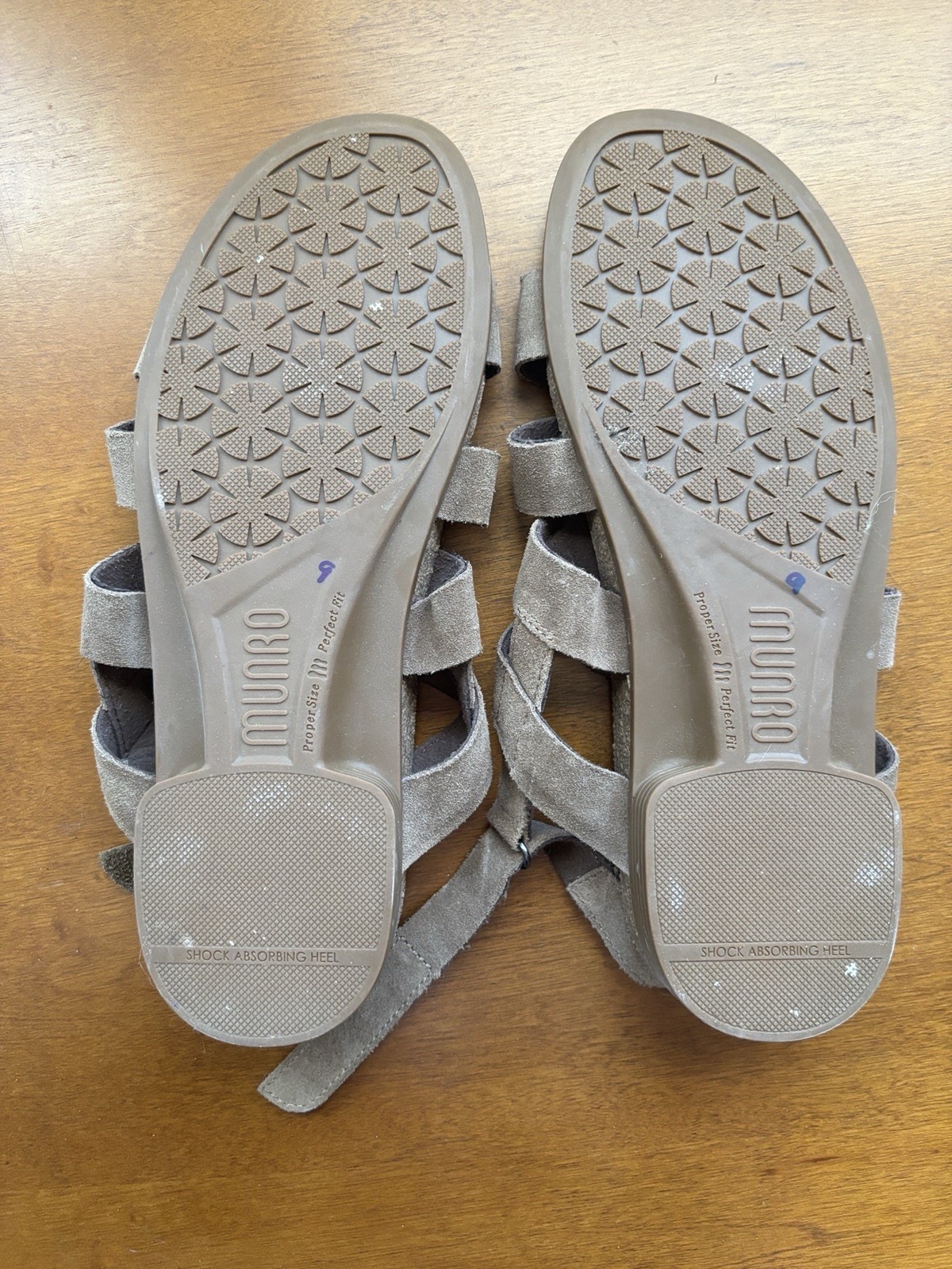 Munro Corine Sandals Brown Suede Slingback Cork Arch Support Footbed Women 8.5