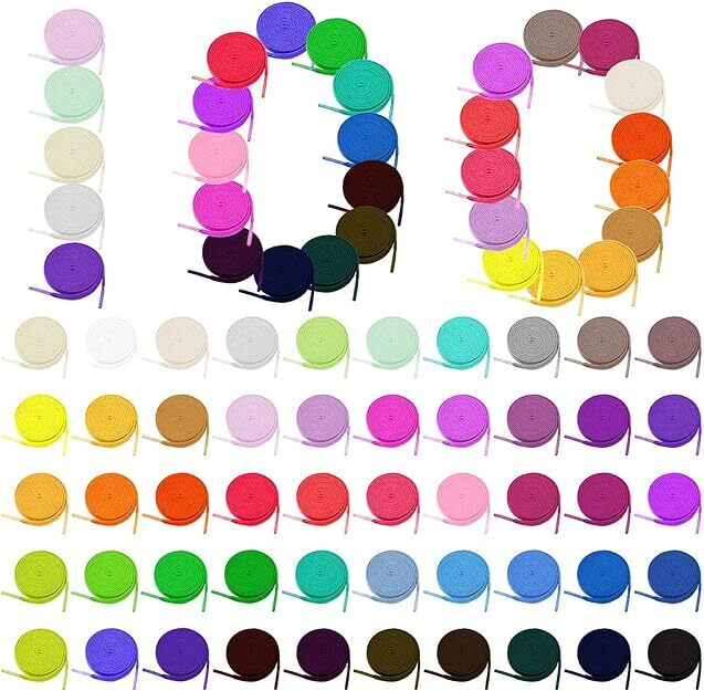 63″ 72″ Inch Replacement Flat Shoe Laces 100 Colors Nike Air Force 1 Jordan Dunk