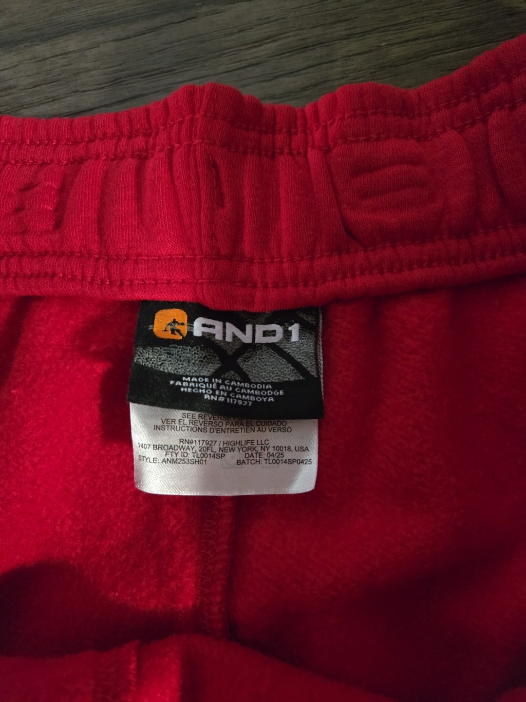 AND1 Ultimate Cargo Short Basketball 10″ Inseam Riot Red Size S,M,XXL