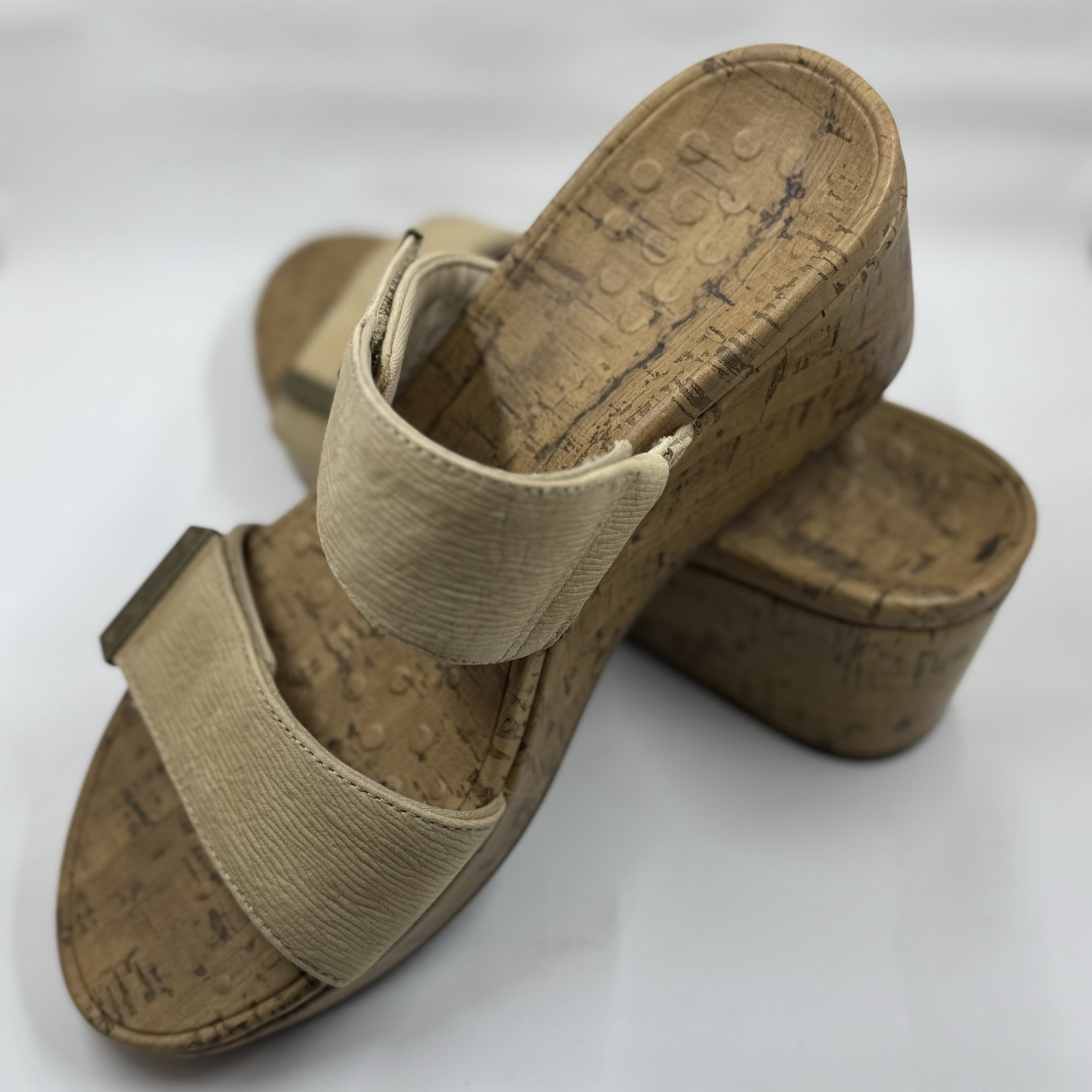 Vionic Womens Pepper Wedge Sandals Comfort Cork Footbed – US 8/EU 39 Tan