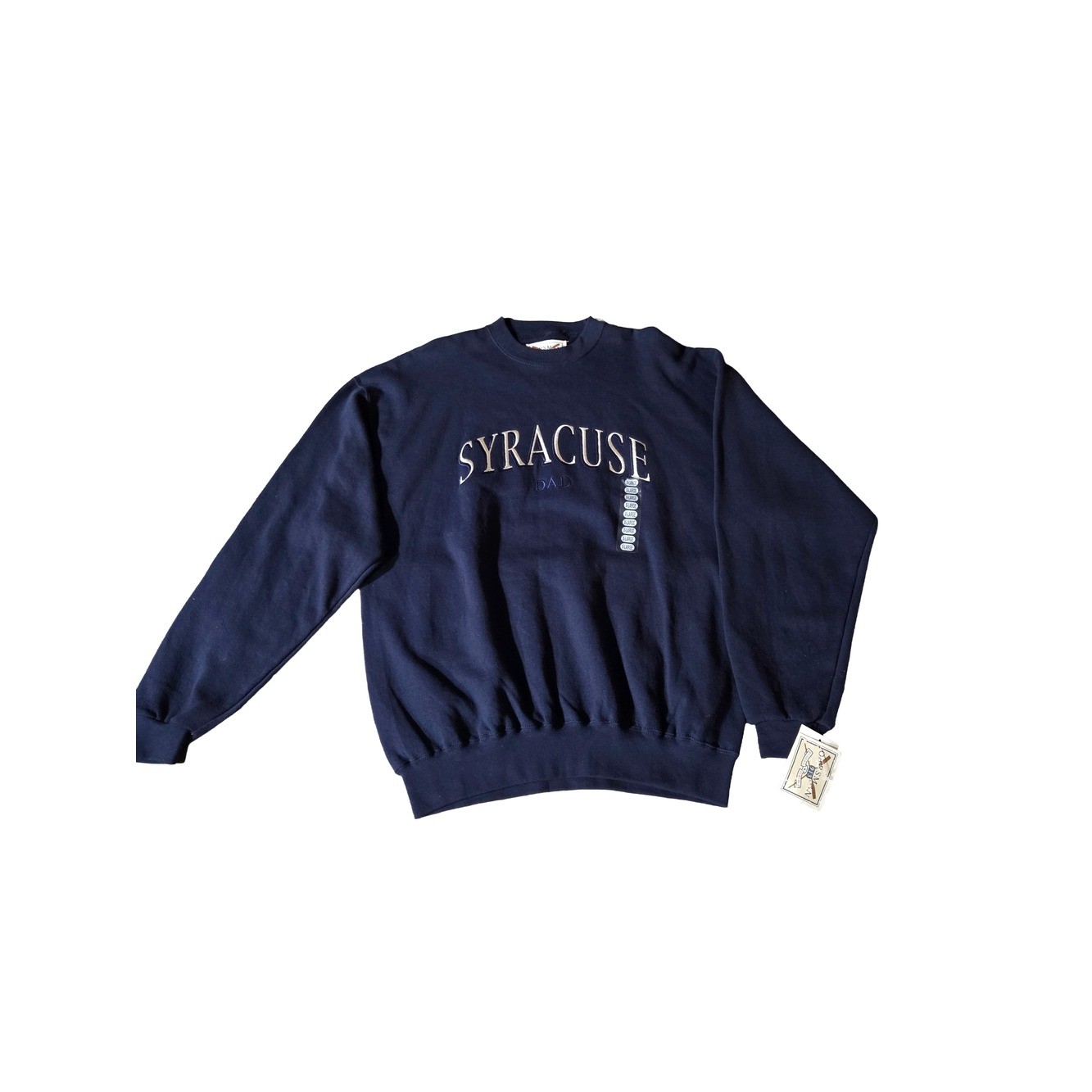 Vtg 90s Oarsman 913 Syracuse University Dad Sweatshirt NWT XL Navy Blue