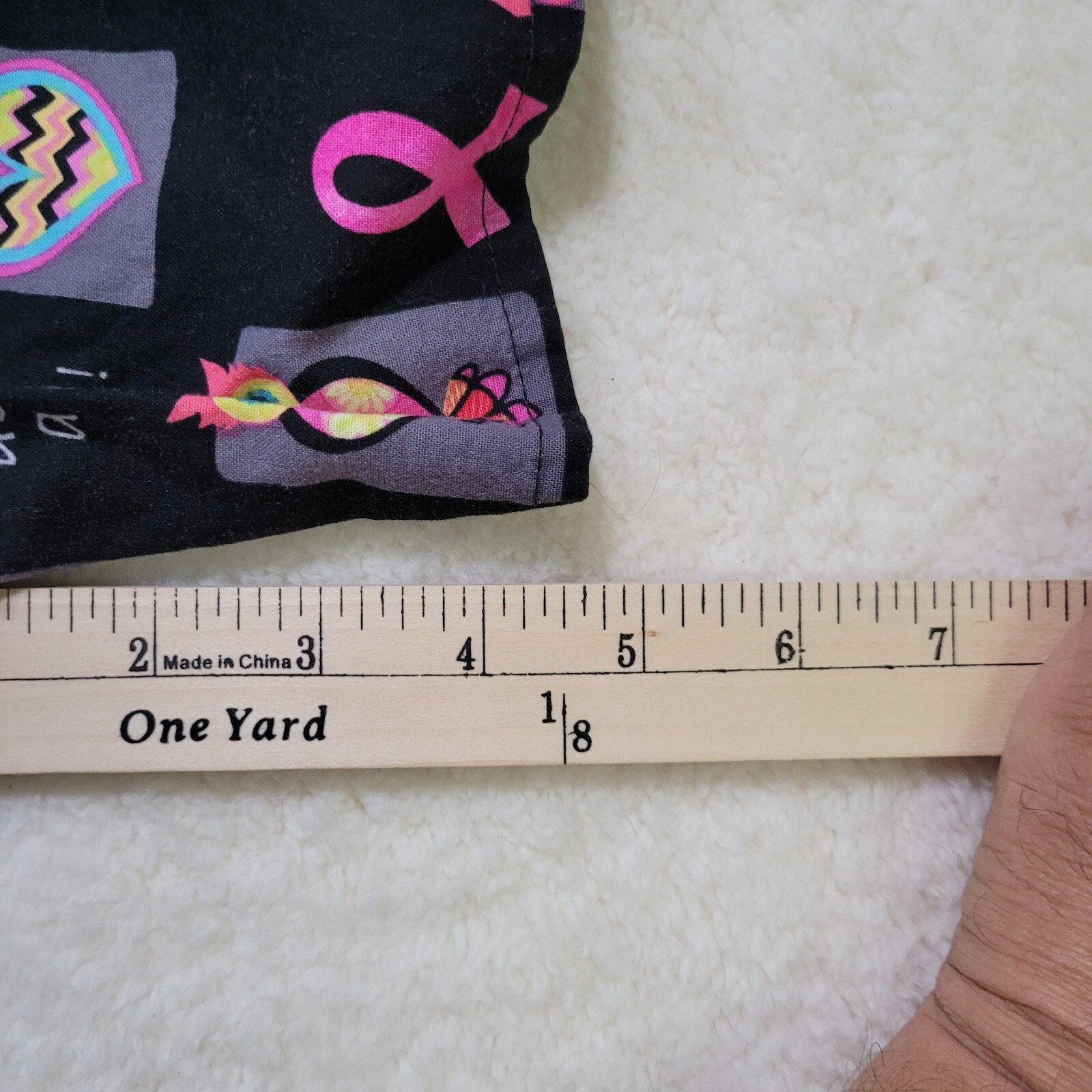 Scrub HQ Scrub Top Size M I Give a Hoot About a Cure Measurements in Pictures