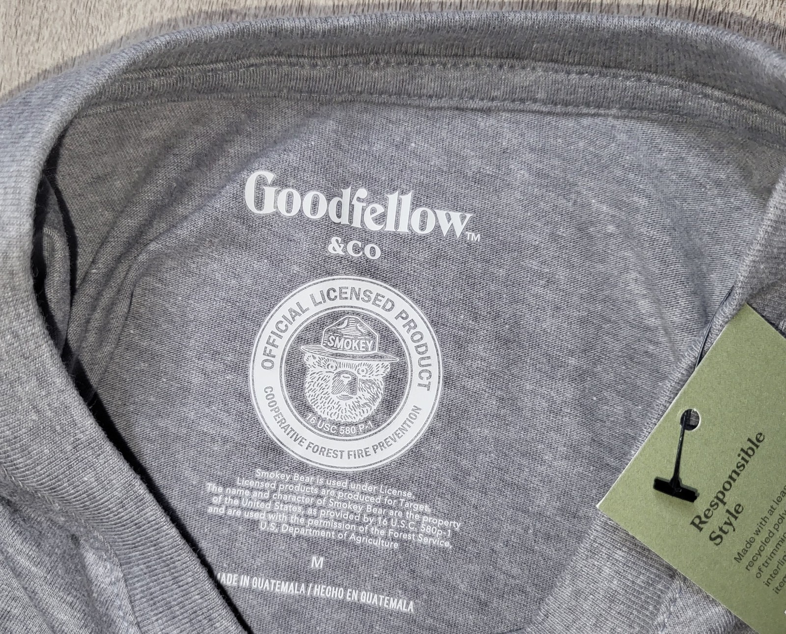 Goodfellow Smokey Bear Only You Can Prevent Wildfires T Tee Shirt Mens M NWT