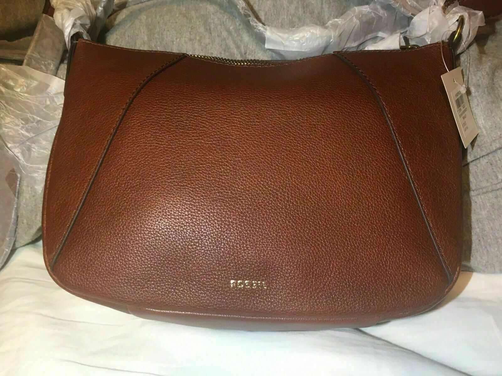 Fossil Skylar Crossbody Shoulder Bag Brown Leather SHB2656213 NWT $180 Brandy