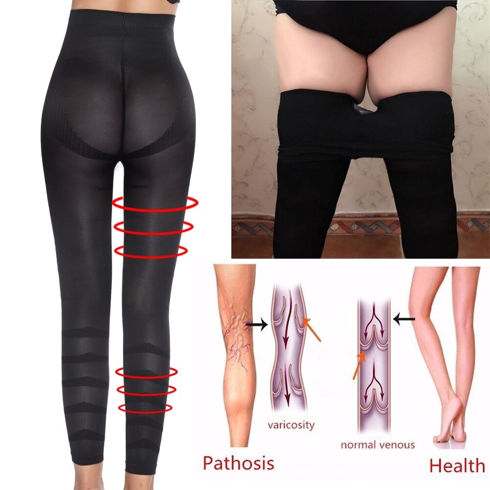 Women High Waist Anti-Cellulite Compression Leggings Leg Slimming Body Shaper