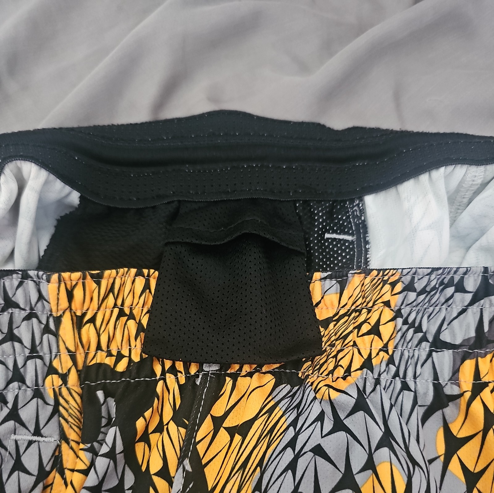 Men’s Size M Nike Air Jordan Dri-FIT Basketball Shorts Grey/ Black/ Yellow