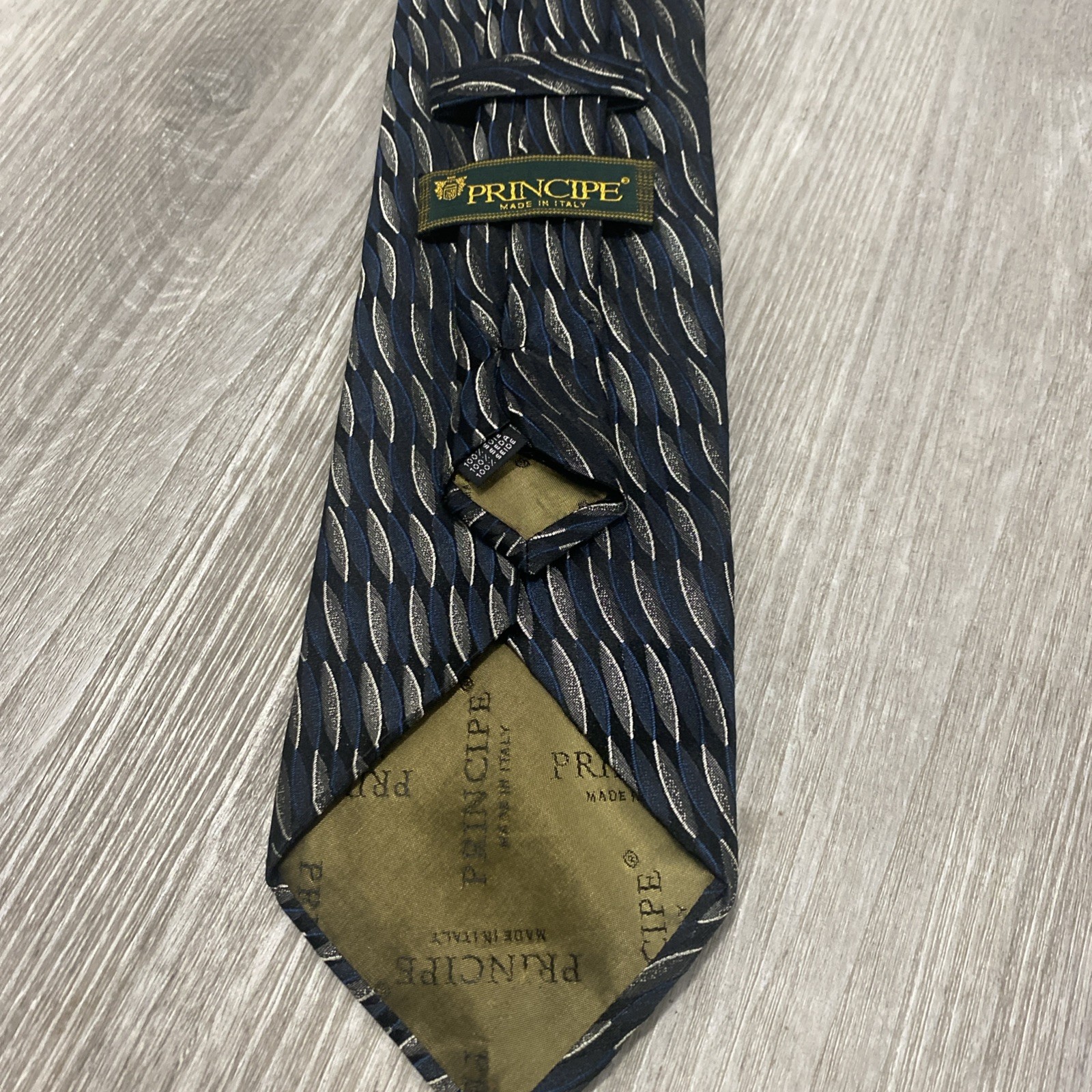 Vintage Principe Necktie Textured Retro Old School 90s Y2K Vtg